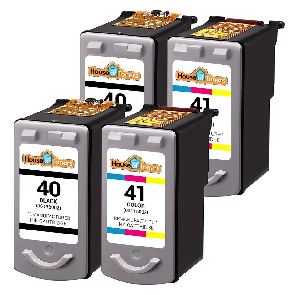 Remanufactured Ink Cartridges For Canon PIXMA IP1600, IP1800, MP140, MP180 - PG-40/CL-41