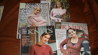Lot/4 Issues Interweave Knits Magazine- Spring 2004/2005-Fall+Winter 2005-VGUC