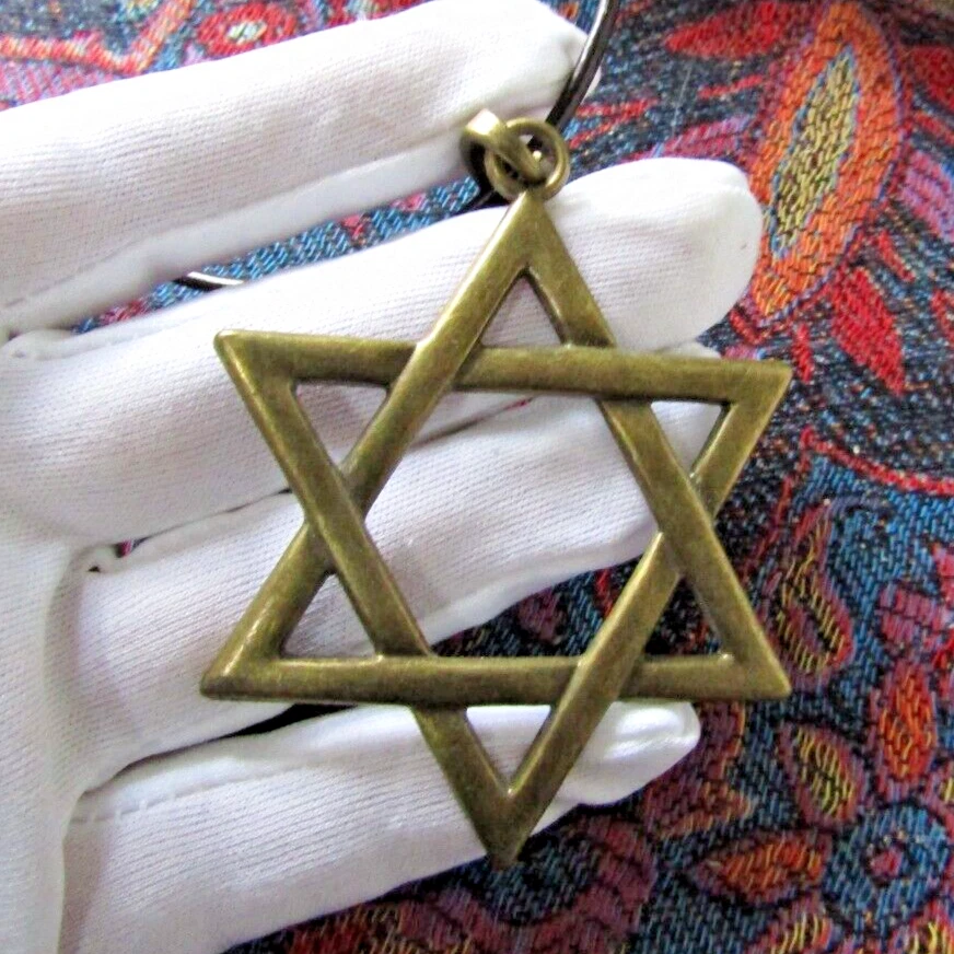 Estrella de David de bronce - colgante - Imagen 4 de 4
