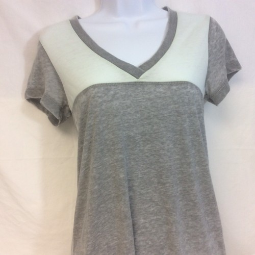 Nollie Womens T Shirt Small V Neck Gray 