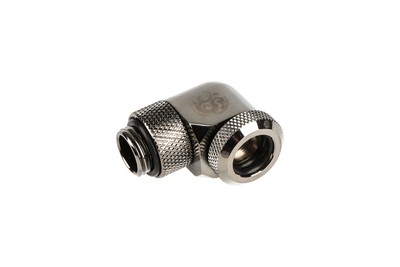 Bitspower Multi-Link Adapter 90 Grad G1/4 Zoll 12mm AD - drehbar - Black Sparkle