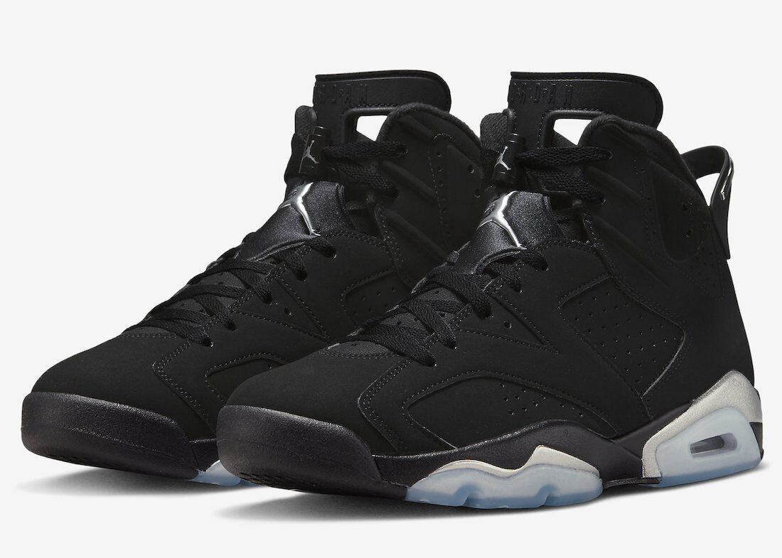 marxista Simposio obispo Nike Air Jordan 6 Retro Black/Metallic Silver 'Chrome' Mens US Size 8-14  NEW✓ | eBay