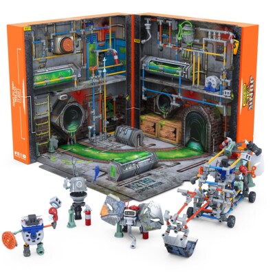 Hexbug Junkbots Large Factory Habitat Metro Kanalisation 285+ Teile - NEU (B185