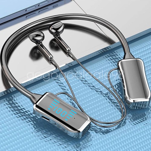 Auriculares Bluetooth Banda para el Cuello 9D Sonido Estéreo Anti Caídas Deportivos Impermeables Auriculares - Imagen 24 de 27