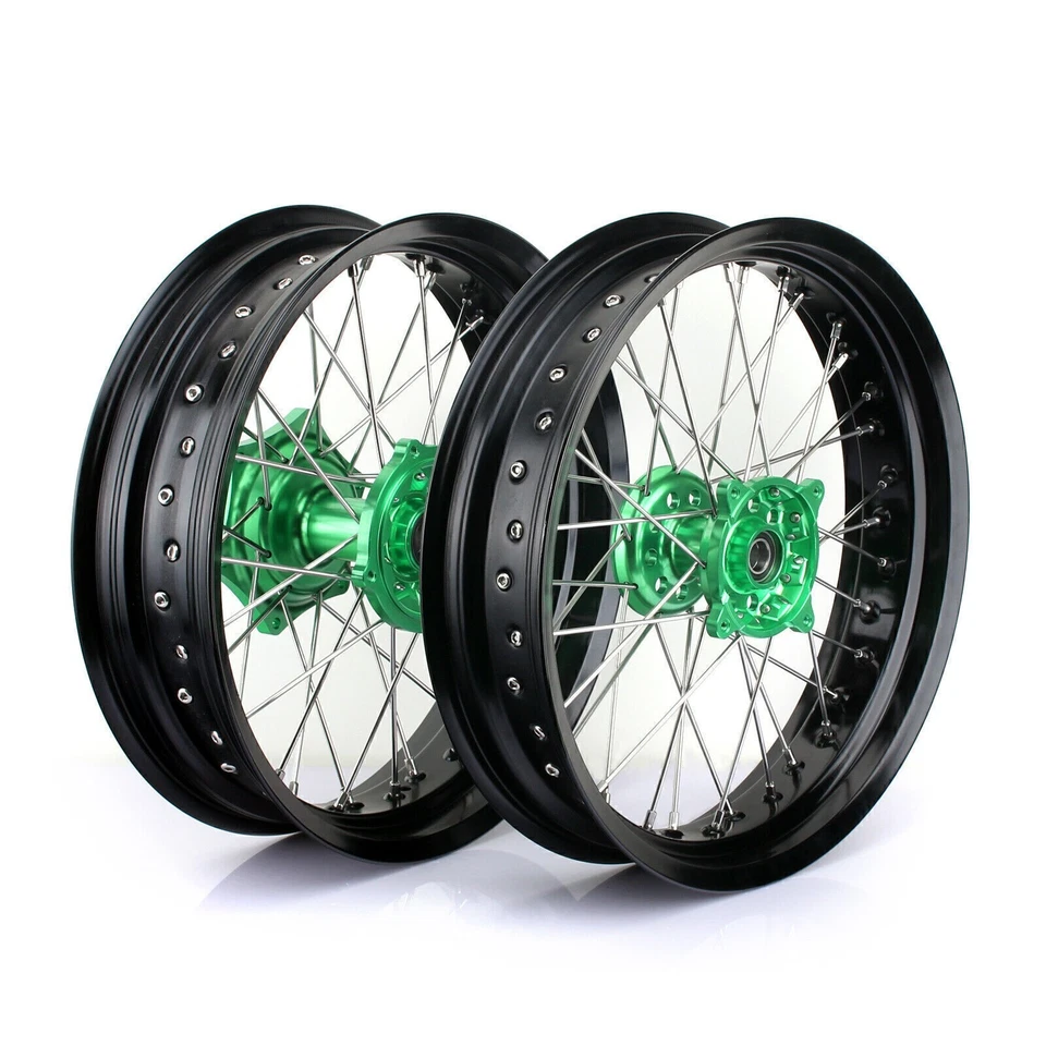 For Kawasaki 17" Supermoto Wheel Rotor Set KX250F KX450F 06-18 KX125 KX250 06-08 Foto 2 de 4
