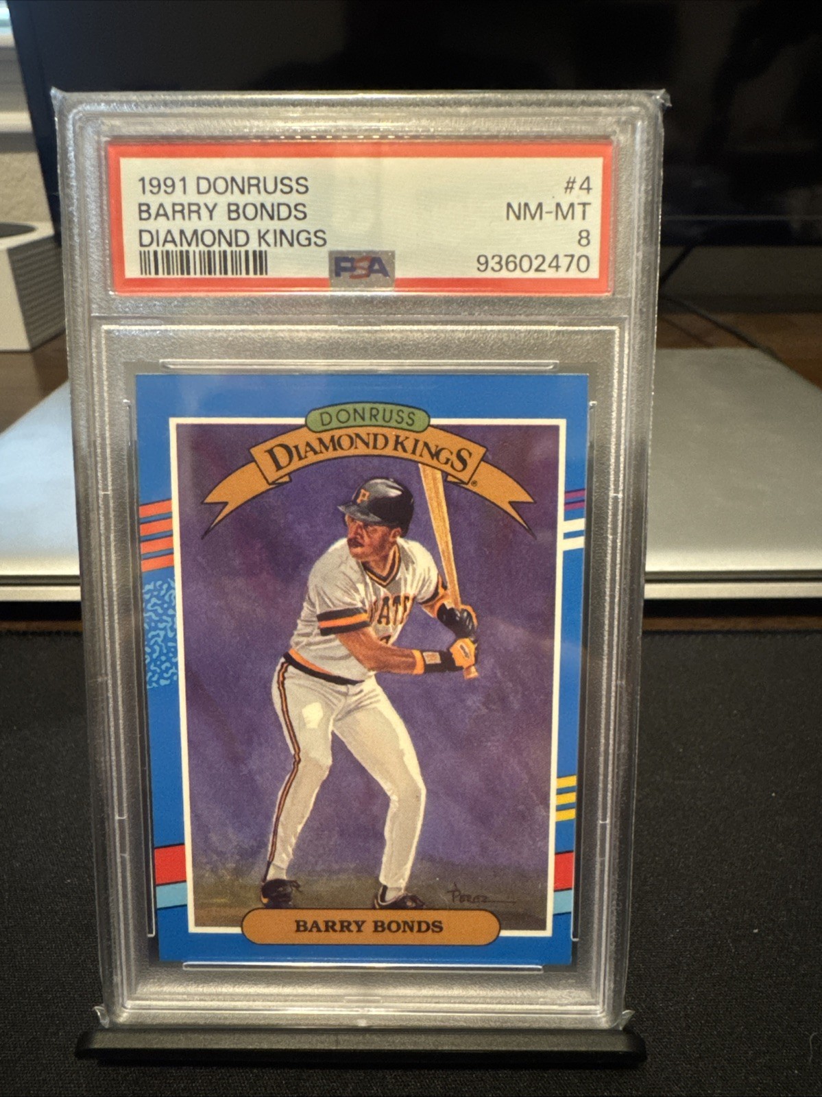 1991 Donruss Barry Bonds Diamond Kings #4 PSA8