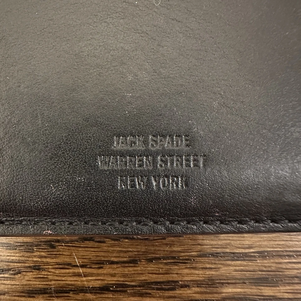 Jack Spade Leather Mens Designer Slim Card Case Wallet RARE - Free Shipping - Image 4 of 4