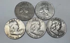 Lot # 1609 - Franklin Half Dollar - 90% Silver - 2.50 Face - Unknown Grade