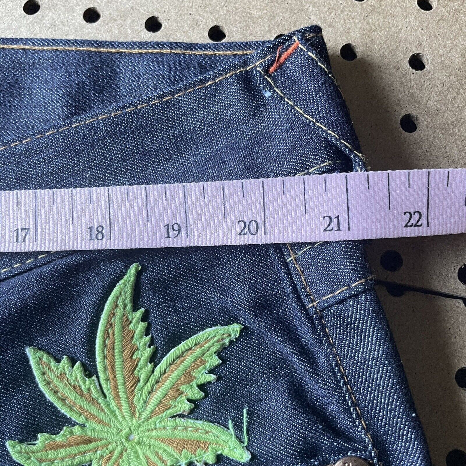 True Religion Jeans Men 40x36 Jimi Hendrix Skull Weed UFO Alien Patches RARE image 9