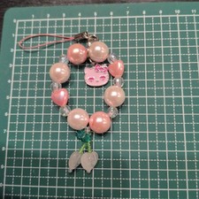 Hello Kitty pearl beads strap Used