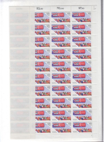 Bund BRD 1986 Bogen postfrisch ** 50 x Michel 1269 +1270 kostenloser Versand - Bild 2 von 2