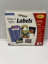 Broderbund The Print Shop Home Office Labels PC Install CD Vintage