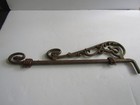 Antique Art Deco Single Swing Arm Curtain Rod Adjustable Cast Bronze Metal — photo 6