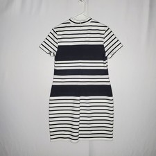 Express Dress Large Mock Neck Short Sleeve Sheath Monochrome Mod Preppy 00s