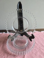 VTG Set Of 4 Imperial Clear Candlewick Boopie Glass 8" Salad/Dessert Plates 