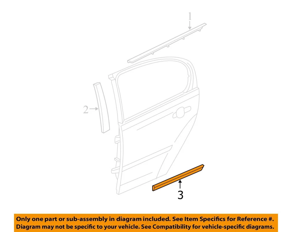 SE ADAPTA A CHEVROLET MALIBU 2004-2007 MOLDURA ASM RR S/D CTR BLA 22664151 - NUEVO OEM Foto 2 de 3