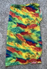 Vintage JAMS WORLD Firefish Wrap Skirt Size Large Multicolor Fish Print Hawaiian