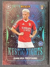 Gianluca Prestianni 2024-25 Topps Merlin UCC Mystic Nights Aqua RC /75 #MN-21