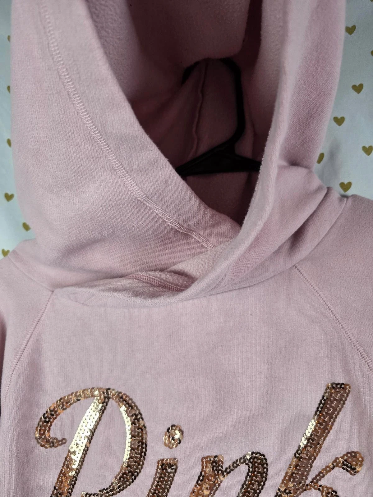 UNDERCOVER Maglione maglia felpa media Victorias secret rosa logo BLING paillettes