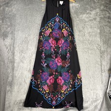 Johnny Was Jade Dress Womens Sz S Tatianna Maxi Etta’s Garden Silk Floral Slip