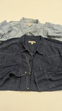 Frye And Co Men's Denim Western Shirts XL Lot Of 2