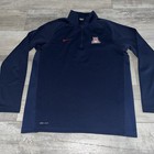 Nike Arizona Wildcats 1/4 Zp Pullover Size Medium Blue Dri-Fit Stretch