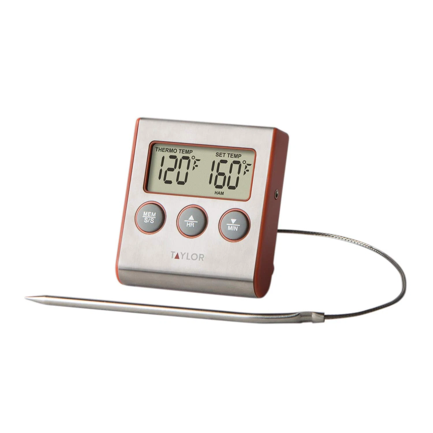 Digital Cooking Thermometer Monitor Food With Timer Stainless Steel Probe
Opens in a new window or t