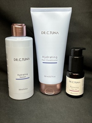 FARMASI DR C TUNA HYDRATING HAIR BUNDLE SHAMPOO + CONDITIONER + HAIR OIL