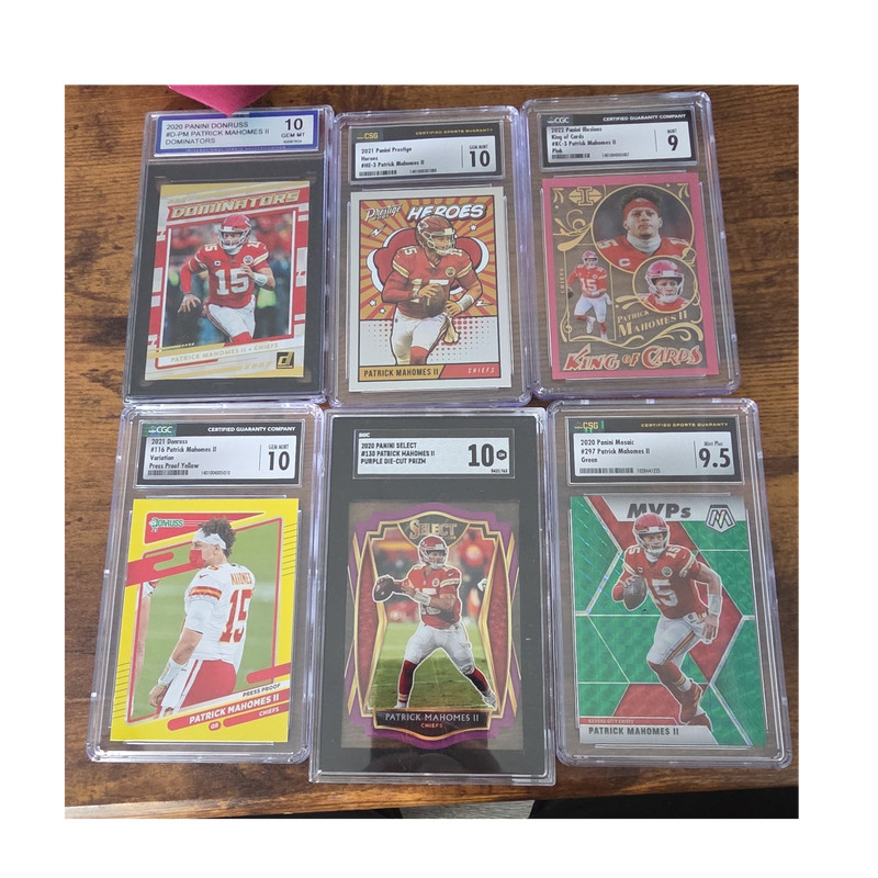 Patrick Mahomes II Panini NFL Chiefs 6 Card Lot Donruss Select Mosaic Gem Mint