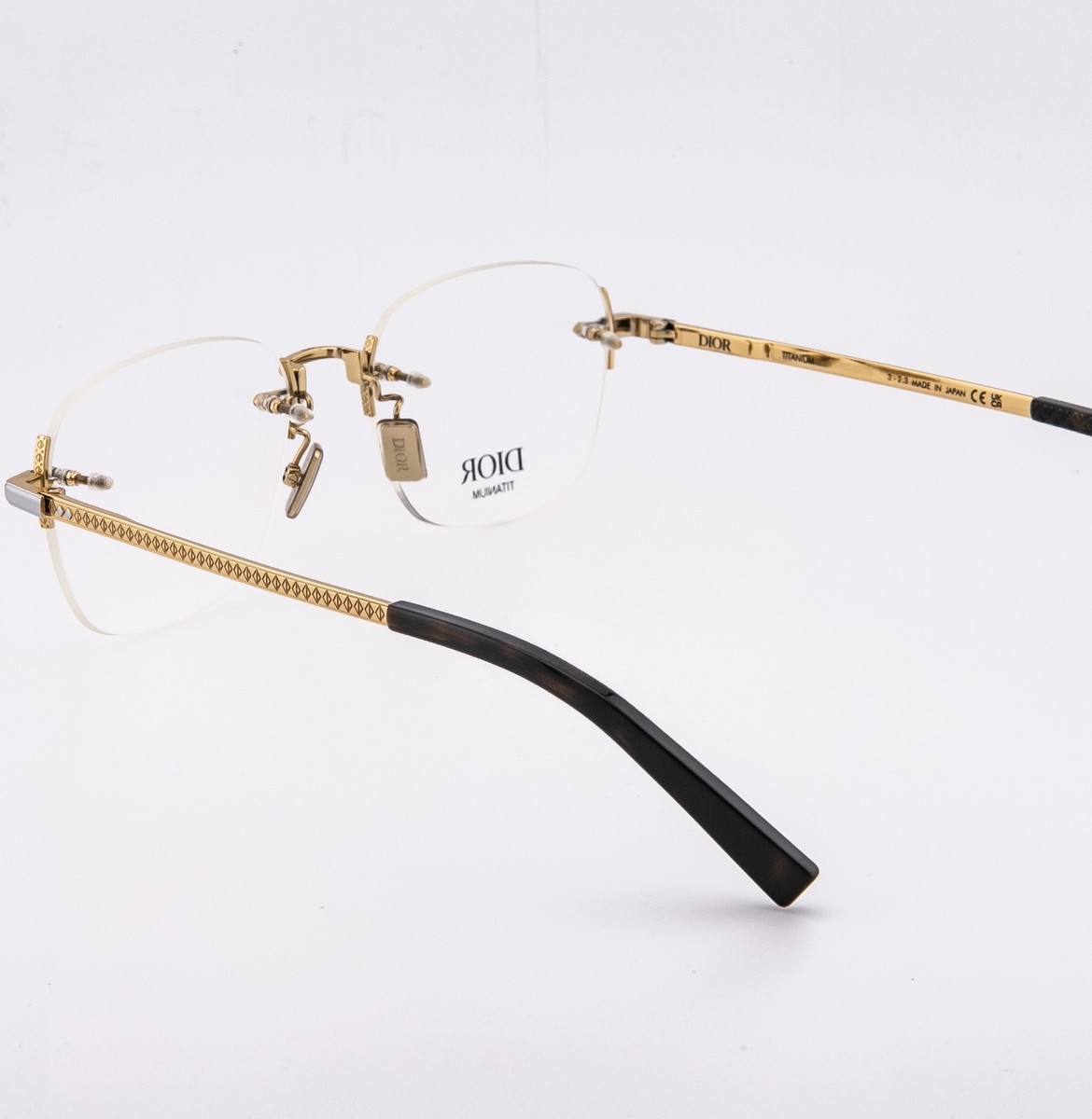 CHRISTIAN DIOR HOMME CD DIAMONDO S5U Gold Titanium Eyeglasses