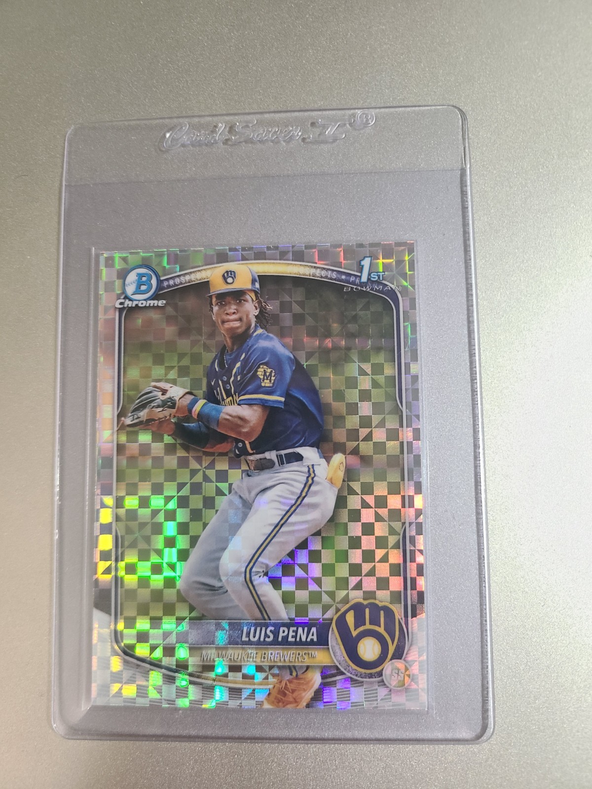 2025 Bowman Chrome Prospects Luis Pena #BCP-38 X-Fractor (RC) Brewers NM or BTR