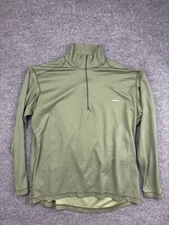 Patagonia Pullover Mens XL Green Capilene Zip Neck Base Layer Shirt Long Sleeve