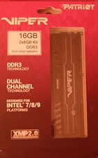 Patriot Viper DDR3 Desktop Gaming RAM 16GB 2x8GB PC3-15000 1866 MHz XMP 2.0