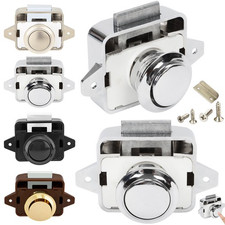 Push Button Cupboard Drawer Door Catch Lock Motorhome Campervan Latch Knob Lock