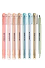 DIVERSEBEE Dual Tip Bible Highlighters and Pens No Bleed, 8 Pack Assorted Col...