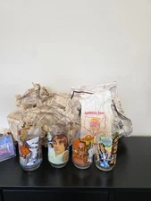 Burger King 1977 Star Wars Set of 4 Glasses Original Bag Coca Cola Vintage 1977