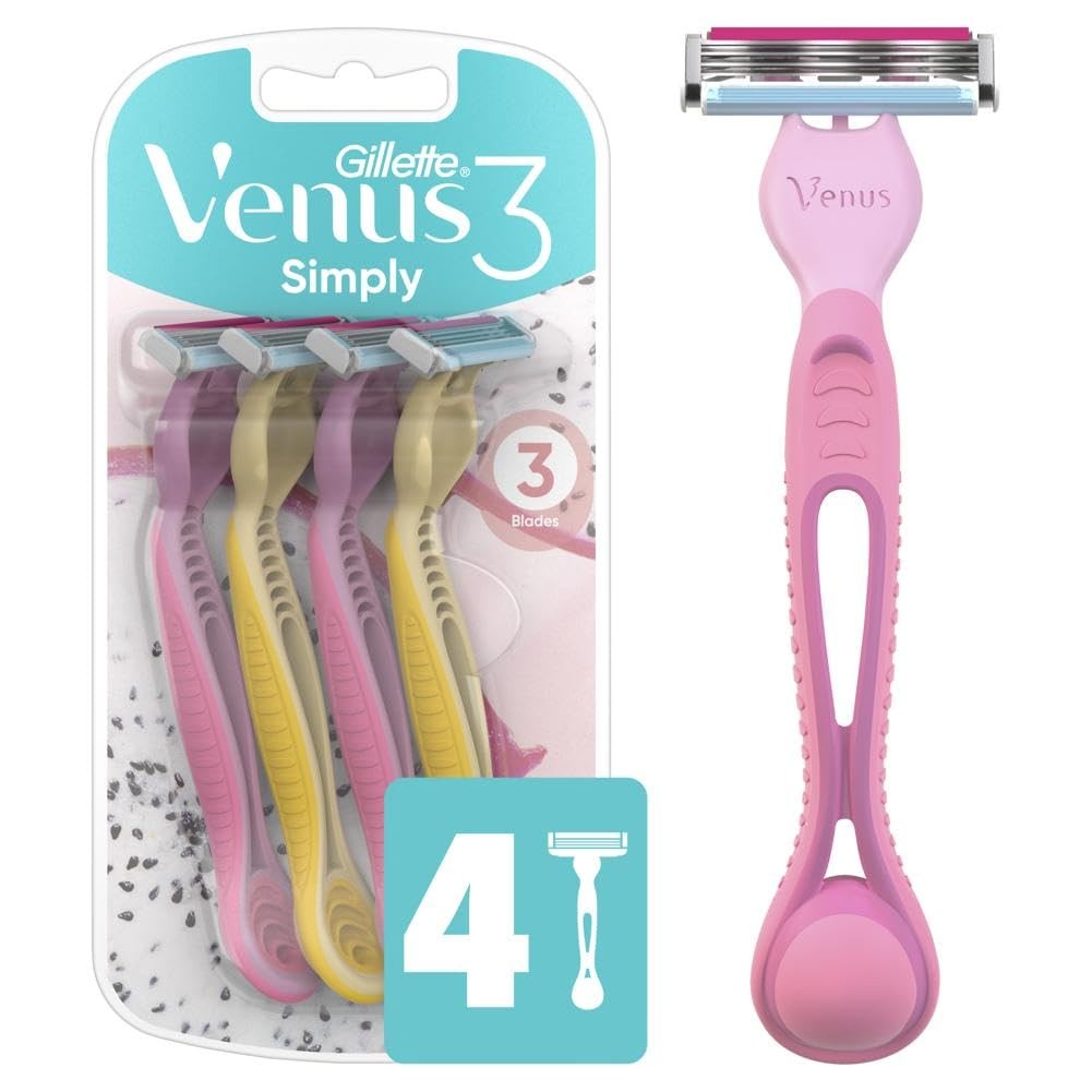 Gillette Venus Simply 3 Dragonfruit Women's Disposable Razor