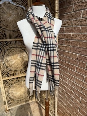 Burberry London 100% Cashmere Scarf Nova Check Made in  display picture 1
