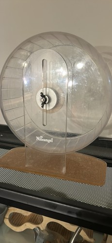 Niteangel Super-Silent Hamster Exercise Wheel - Large Transparent - Used