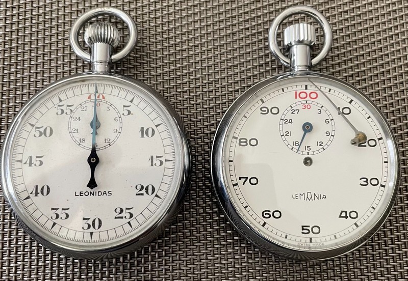 Lemania & Leonidas 2 hand chronometers for repair 