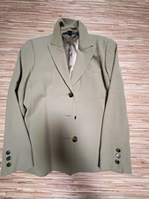 Linda Allard Ellen Tracy Petite 8P Green Wool Blend 3-Button Blazer