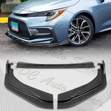 For 2020-2025 Toyota Corolla XSE SE Matt Black Front Bumper Lip Spoiler Splitter