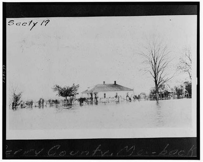 Photo:Perry County, Missouri,MO,back water effect,1927 Flood