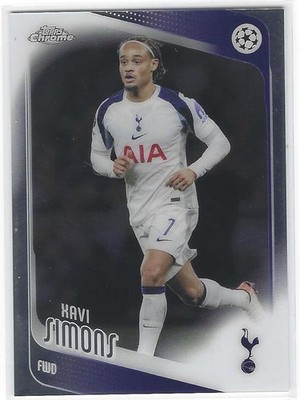 Xavi Simons 2025-26 Topps Chrome UEFA Club Competitions #85 Tottenham Hotspur