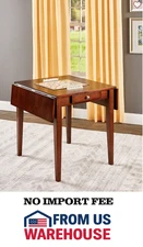 Solid Wood Square Drop-Leaf Table – Space-Saving Hardwood Dining Companion