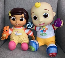 Cocomelon Pal JJ Learning & My Friend Nina Bilingual Talking Singing Doll Lot