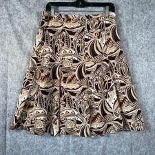 Vtg Y2K Midi Woodland Skirt Womens 10 Forest Fairy Swing Chiffon Boho Cottage