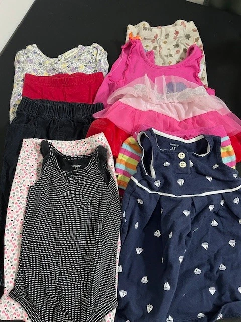 Lot of 10 Girls Clothes Size 12 Months