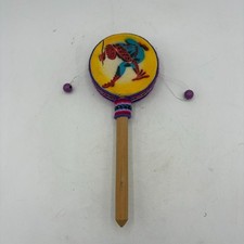 Hand Painted Spider-Man Den Den Daiko Spin Drum Twist Drum Toy Noisemaker Sounds