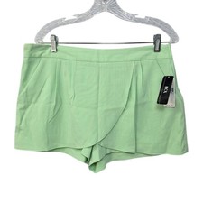 BCX Womens Mint Green Wrap Front Skort Size 1...